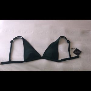 High waist dark green swimsuit